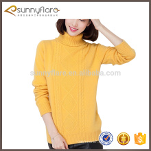 Latest fashion cashmere turtleneck sweaters for women